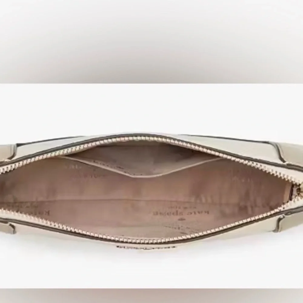$189 Kate Spade ♠️ Lena Colorblock Convertible Wristlet in Light Sand & Gold NWT